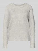 Gebreide pullover van effectgaren met ronde hals
