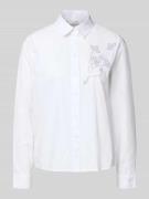 Regular fit overhemdblouse met siersteentjes