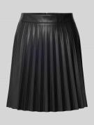 Midirok in all-over look met plooien