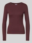 Shirt met lange mouwen in riblook met ronde hals