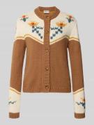 Regular fit gebreid jack met wol