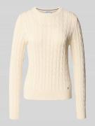 Slim fit shirt met lange mouwen in gebreide look