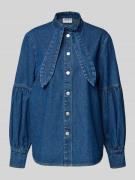 Overhemdblouse in denimlook