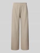 Sweatpants in riblook met elastische band