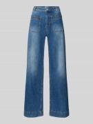 Wide fit jeans in used-look