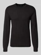 Gebreide pullover met ribboorden