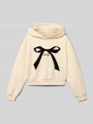 Loose fit hoodie van katoenmix