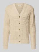 Regular fit gebreid jack van puur katoen, model 'TOM'