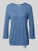 Comfort fit shirt met lange mouwen van viscosemix