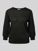 Gebreide pullover met ribboorden, model 'GLITTA'