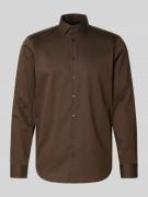 Regular fit zakelijk overhemd van katoen met kentkraag