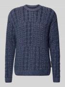 Regular fit gebreide pullover van een mix van biologisch katoen en wol...