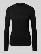 Slim fit shirt met lange mouwen van viscosemix