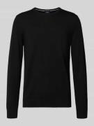 Gebreide pullover met ribboorden, model 'Denny'