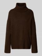 Oversized gebreide pullover met col