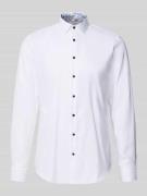 Slim fit zakelijk overhemd van katoen met kentkraag