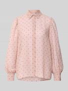 Overhemdblouse met blinde knoopsluiting