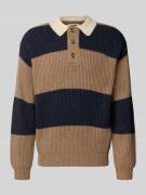 Poloshirt met ribboorden, model 'Lotu'