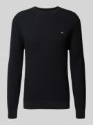 Gebreide pullover met labeldetail