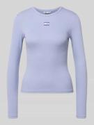 Slim fit shirt met lange mouwen van katoenmix