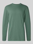 Shirt met lange mouwen en geribde ronde hals