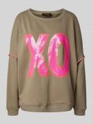 Sweatshirt met pailletten en ronde hals