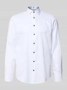 Regular fit zakelijk overhemd van katoen met kentkraag