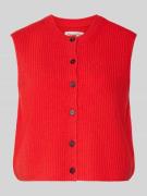 Regular fit mouwloos vest van wolmix