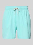 Zwembroek met elastische band en labelstitching