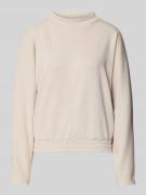 Sweatshirt met geribde opstaande kraag, model 'Gulitta'