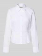 Smalle overhemdblouse van puur katoen