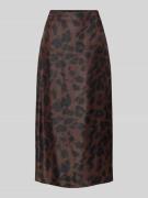 Uitlopende midirok van viscosemix