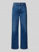 Straight fit jeans van katoenmix