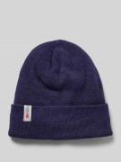 Beanie met labeldetail