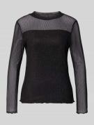 Slim fit shirt met lange mouwen en effectgaren