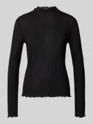 Shirt met lange mouwen en opstaande kraag, model 'Sivi'