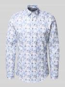 Slim fit zakelijk overhemd van katoen met kentkraag