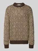 Relaxed fit gebreide pullover van wolmix, model 'REMI'