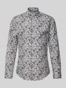 Slim fit zakelijk overhemd van katoen met kentkraag