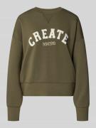 Sweatshirt van viscosemix met ronde hals, model 'CELLI'
