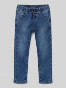 Straight fit jeans van katoenmix