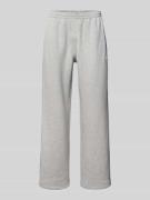 Sweatbroek met labelstitching en elastische band