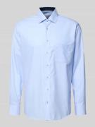 Regular fit zakelijk overhemd van katoen met kentkraag