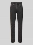 Slim fit jeans met labeldetail