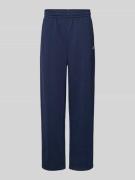 Sweatpants met lengtenaden en labelprint