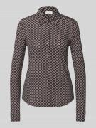 Regular fit overhemdblouse van viscosemix