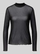 Shirt met lange mouwen in semi-transparant design, model 'ISKA'