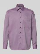 Comfort fit zakelijk overhemd van katoen met kentkraag