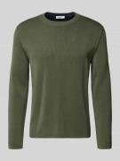 Regular fit gebreide pullover van katoenmix