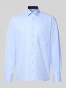 Comfort fit zakelijk overhemd van katoen met kentkraag